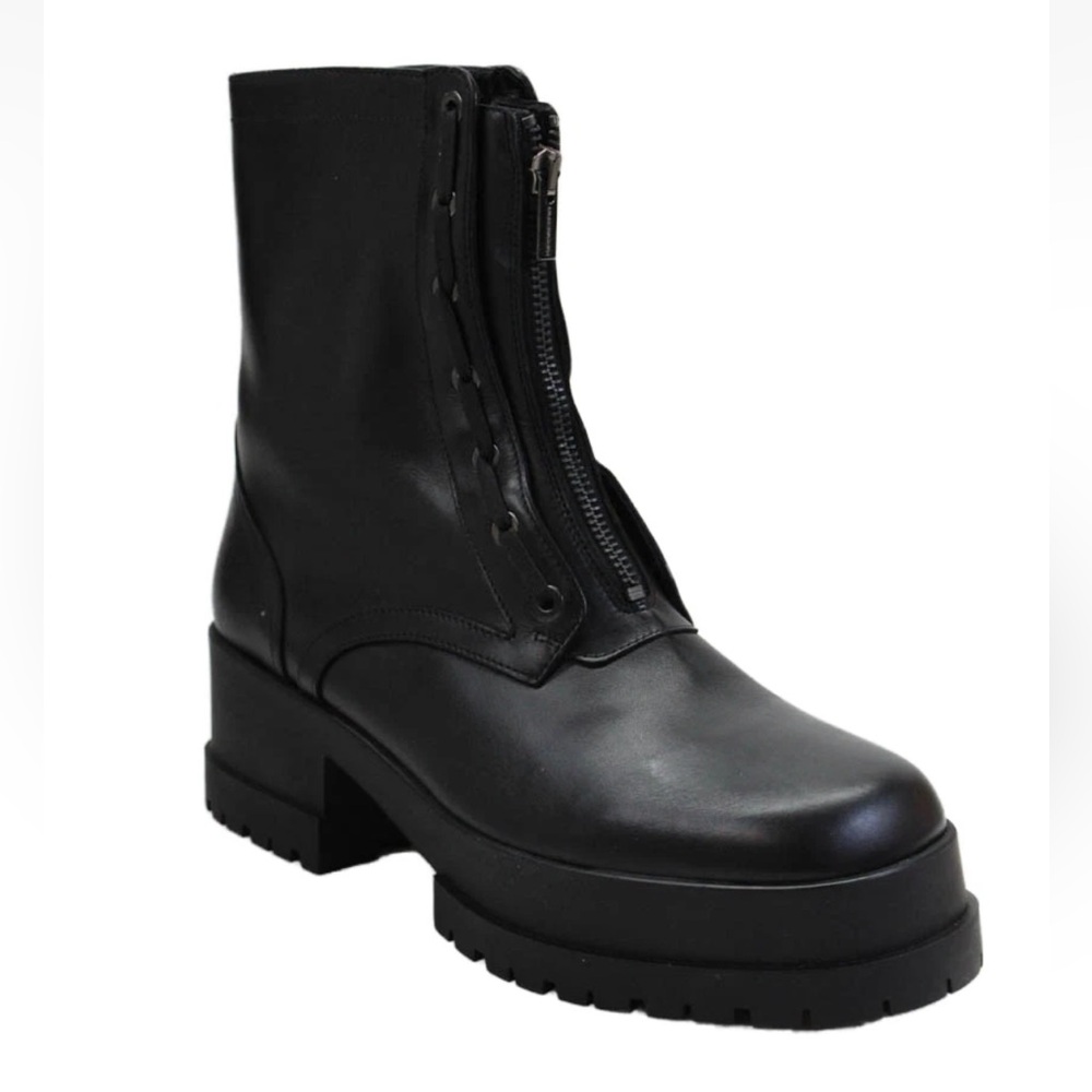 Clergerie Paris Womens Black Woody Combat Boots - Size 40.5